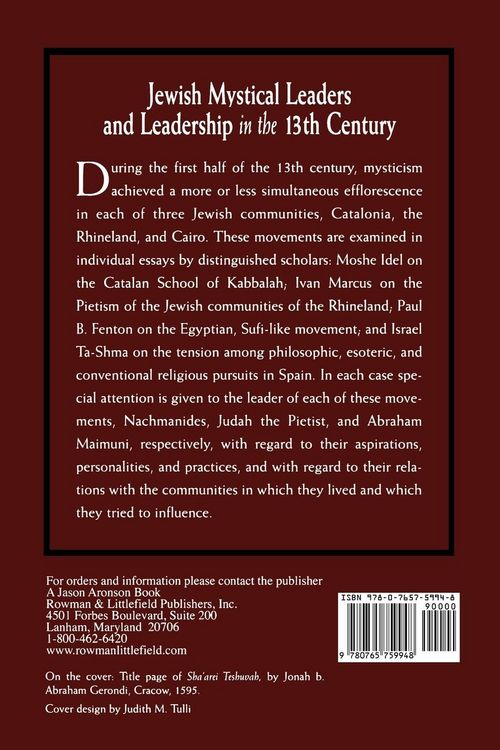 Produktbild: Jewish Mystical Leaders and Leadership in the 13th Century