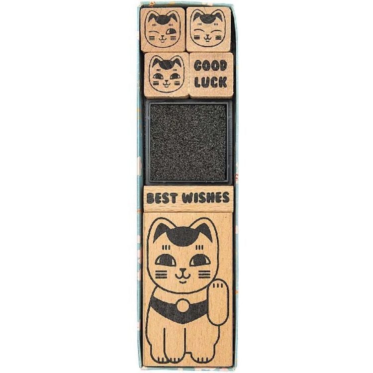 Produktbild: Stempelset, Jardin Japonais, Winkekatze
