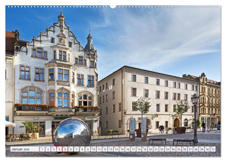 Produktbild: Lutherstadt Wittenberg - Die Wirkst&auml;tte des rebellischen Martin Luther (hochwertiger Premium Wandkalender 2026 DIN A2 quer), Kunstdruck in Hochglanz