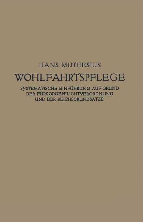 Produktbild: Die Wohlfahrtspflege