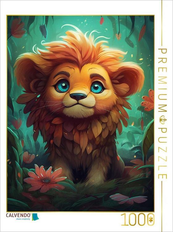Produktbild: CALVENDO Puzzle Der stolze L&ouml;we | 1000 Teile Lege-Gr&ouml;&szlig;e 64x48cm Foto-Puzzle f&uuml;r gl&uuml;ckliche Stunden
