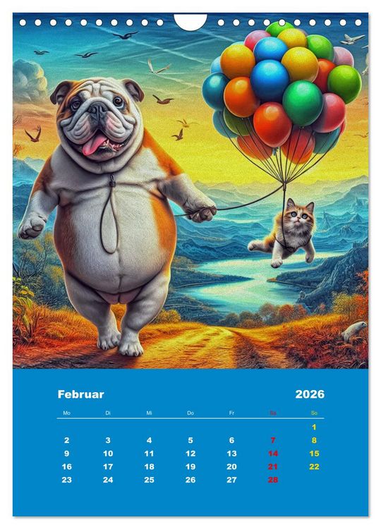 Produktbild: Abenteuer mit Micki und Bullig! (Wandkalender 2026 DIN A4 hoch), CALVENDO Monatskalender