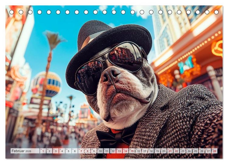 Produktbild: HUNDE-SELFIES Tierischer Outdoorspa&szlig; (Tischkalender 2026 DIN A5 quer), CALVENDO Monatskalender