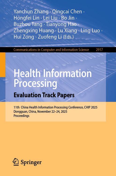 Produktbild: Health Information Processing. Evaluation Track Papers