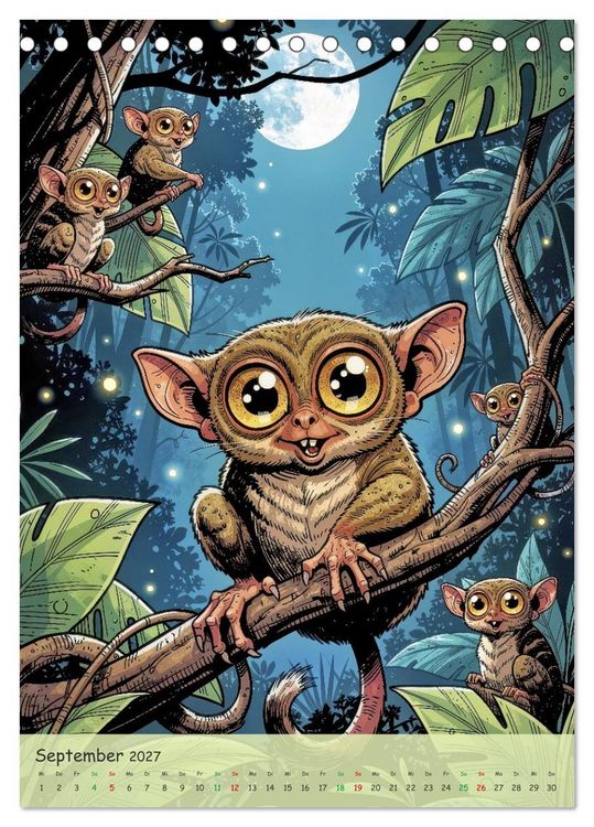 Produktbild: Lustige Koboldmakis - Comic (Tischkalender 2027 DIN A5 hoch), CALVENDO Monatskalender