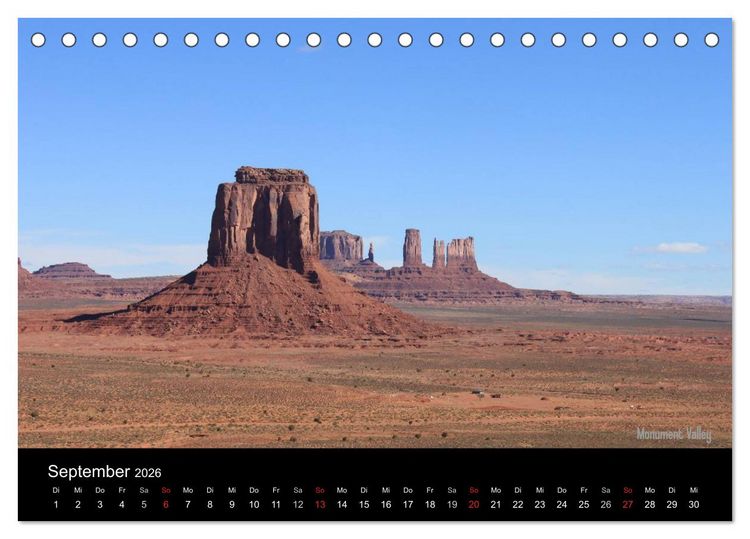 Produktbild: United States National Parks (Tischkalender 2026 DIN A5 quer), CALVENDO Monatskalender