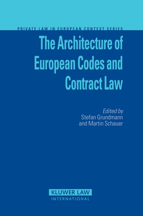 Produktbild: Architecture of European Codes and Contract Law