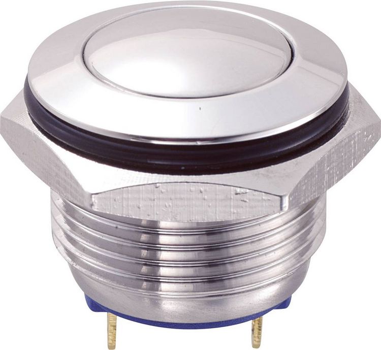 Produktbild: TRU COMPONENTS 701789 GQ16B-10/J/S Vandalismusgesch&uuml;tzter Drucktaster 48 V/DC 2 A 1 x Aus/(Ein) tastend 1 St.