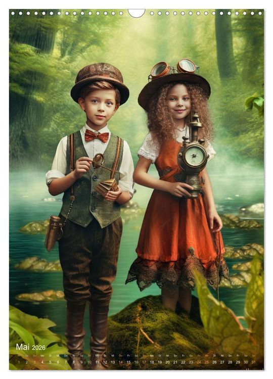 Produktbild: Steampunk Kinderwelt (Wandkalender 2026 DIN A3 hoch), CALVENDO Monatskalender