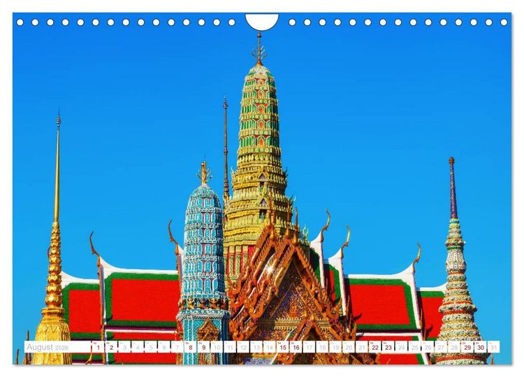Produktbild: Bangkok - Thailands Hauptstadt in bunten Bildern (Wandkalender 2026 DIN A4 quer), CALVENDO Monatskalender