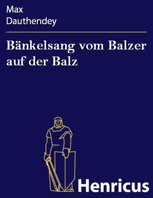 Produktbild: B&auml;nkelsang vom Balzer auf der Balz