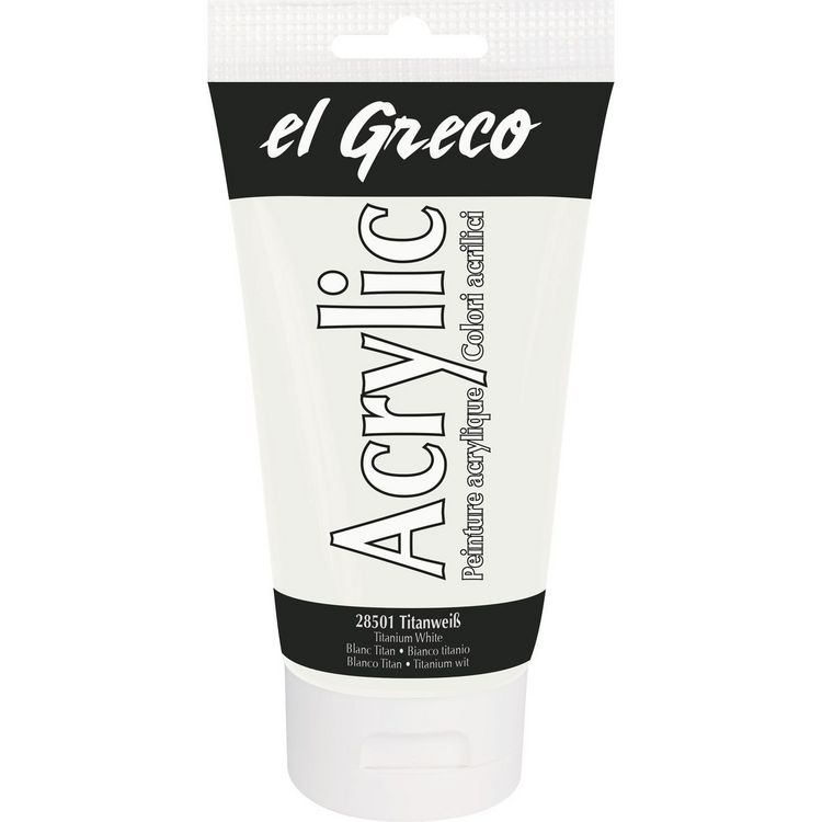 Produktbild: KREUL el Greco Acrylic Titanwei&szlig; 150 ml Tube