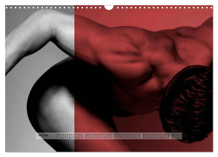 Produktbild: Naked men behind the colors &ndash; &Auml;sthetische Aktfotografien (Wandkalender 2026 DIN A3 quer), CALVENDO Monatskalender