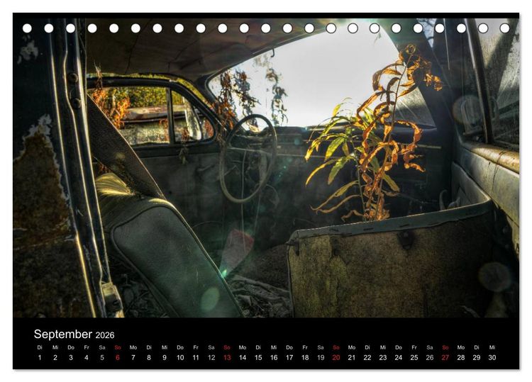 Produktbild: Autos, abgestellt und vergessen (Tischkalender 2026 DIN A5 quer), CALVENDO Monatskalender