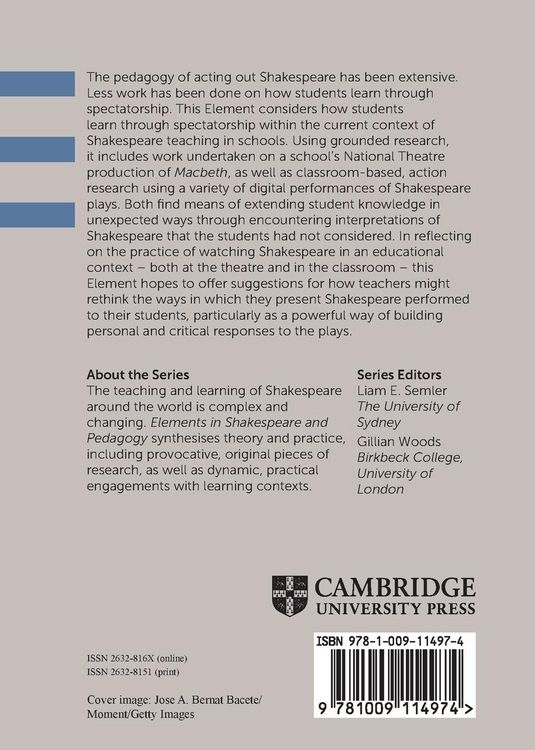 Produktbild: The Pedagogy of Watching Shakespeare