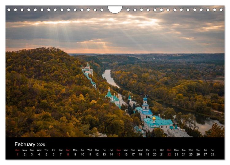 Produktbild: Monuments of Ukraine 2026 (Wall Calendar 2026 DIN A4 landscape), CALVENDO 12 Month Wall Calendar