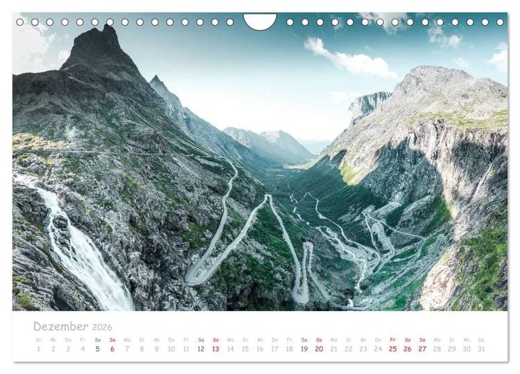 Produktbild: Norwegische Berg- und Fjordlandschaften (Wandkalender 2026 DIN A4 quer), CALVENDO Monatskalender