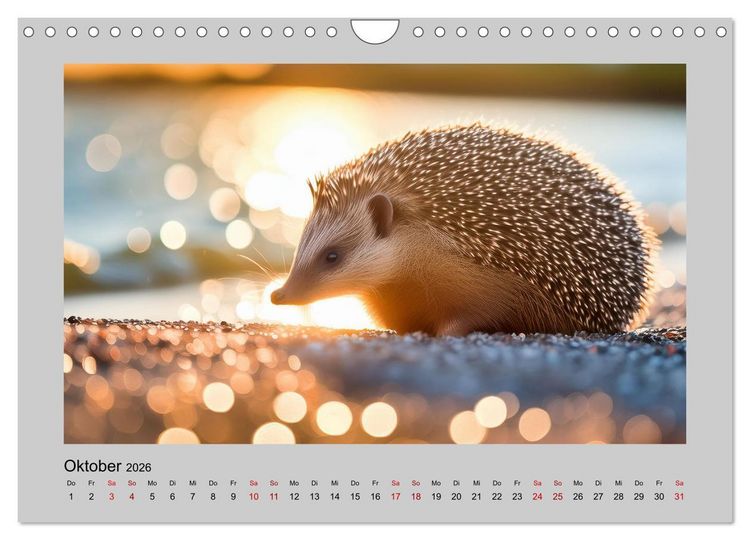 Produktbild: Mein Igel-Kalender (Wandkalender 2026 DIN A4 quer), CALVENDO Monatskalender