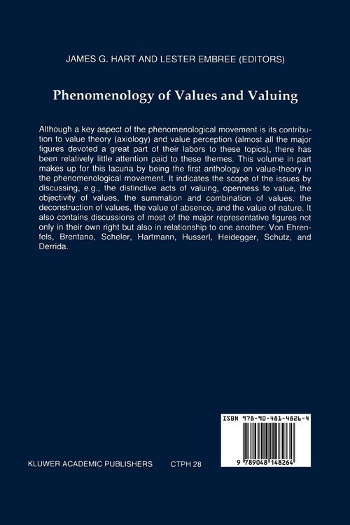 Produktbild: Phenomenology of Values and Valuing