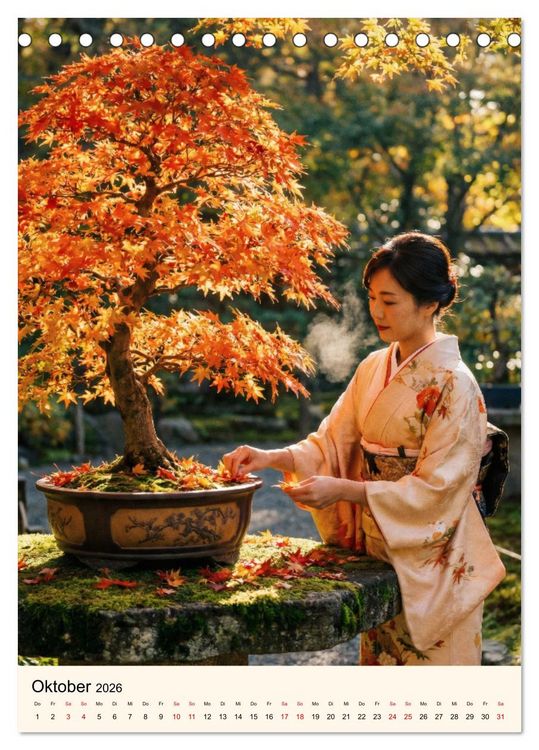 Produktbild: Spirit of Bonsai &ndash; Japanische Meisterwerke 2026 (Tischkalender 2026 DIN A5 hoch), CALVENDO Monatskalender