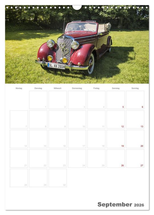 Produktbild: Mercedes Benz 170 SCB (Wandkalender 2026 DIN A3 hoch), CALVENDO Monatskalender