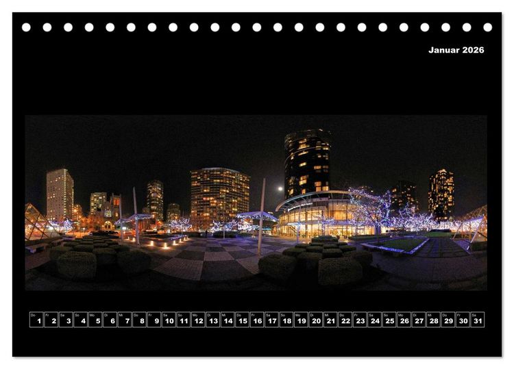 Produktbild: Vancouver / Kanada in faszinierender 360&deg; Panorama-Photographie (Tischkalender 2026 DIN A5 quer), CALVENDO Monatskalender