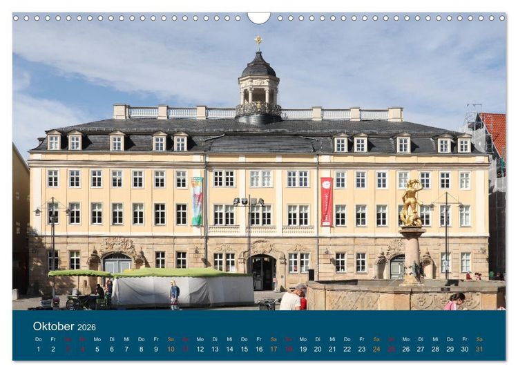 Produktbild: Th&uuml;ringen, unterwegs in Weimar, Erfurt und Eisenach (Wandkalender 2026 DIN A3 quer), CALVENDO Monatskalender