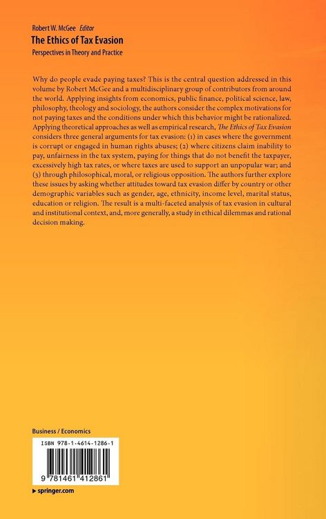 Produktbild: The Ethics of Tax Evasion