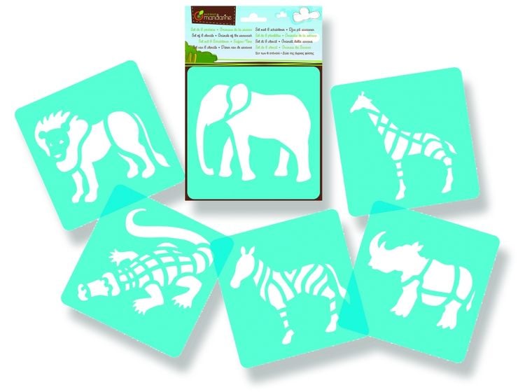 Produktbild: Mandarin 6 Schablonen Tiere Savanne