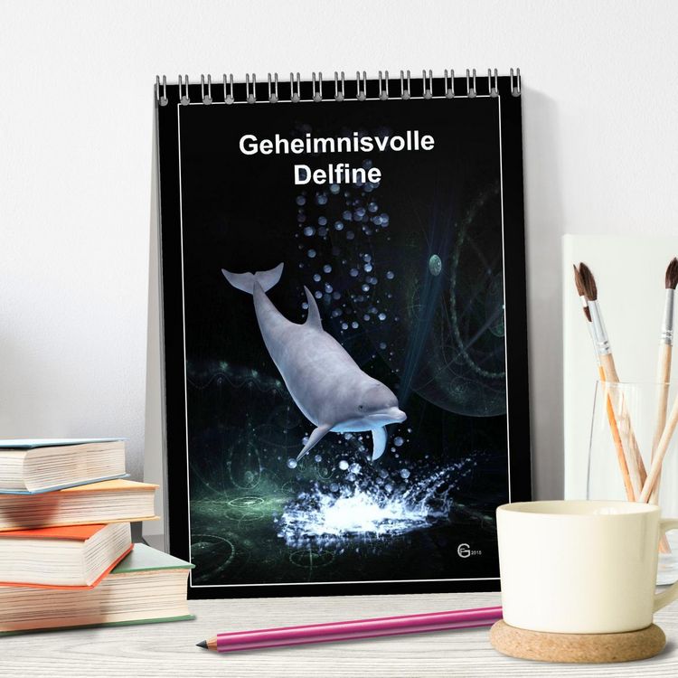 Produktbild: Geheimnisvolle Delfine (Tischkalender 2026 DIN A5 hoch), CALVENDO Monatskalender