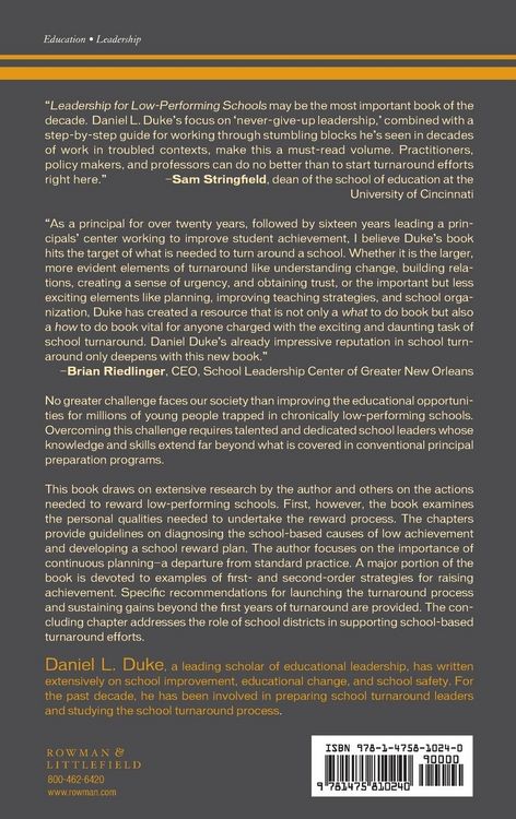 Produktbild: Leadership for Low-Performing Schools