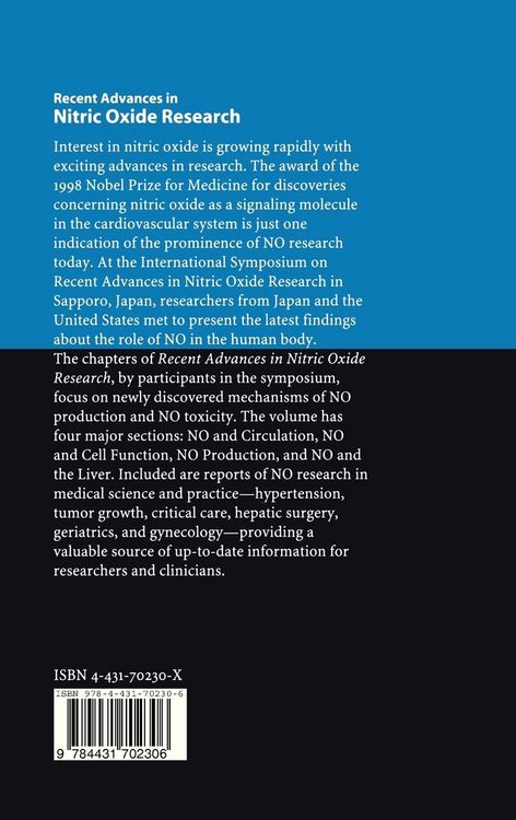 Produktbild: Recent Advances in Nitric Oxide Research