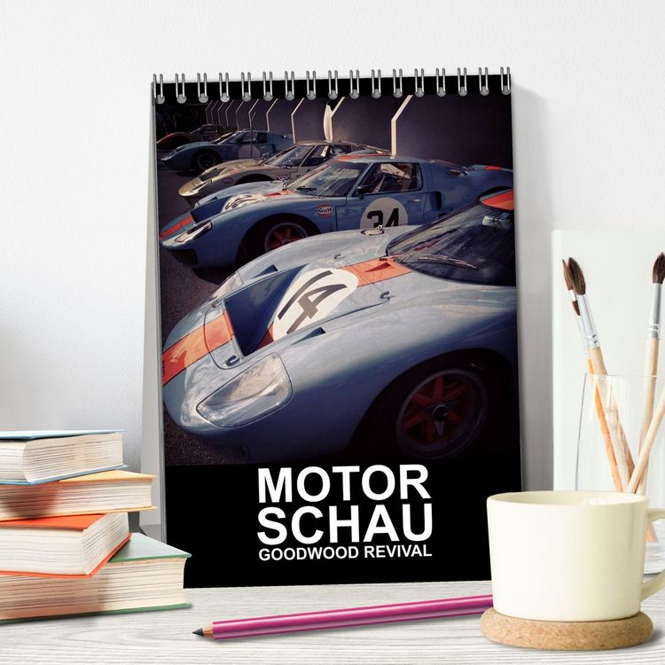 Produktbild: MotorSchau Goodwood Revival (Tischkalender 2026 DIN A5 hoch), CALVENDO Monatskalender