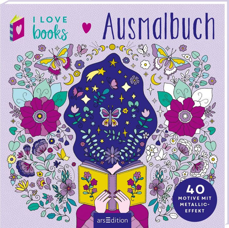 Produktbild: I Love Books &ndash; Ausmalbuch