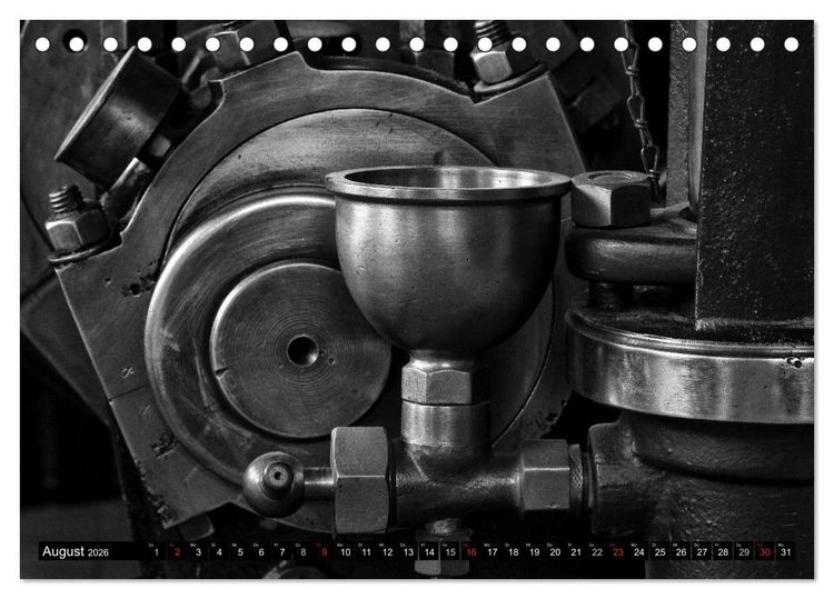 Produktbild: Industrie&auml;sthetik in Schwarz-Weiss (Tischkalender 2026 DIN A5 quer), CALVENDO Monatskalender