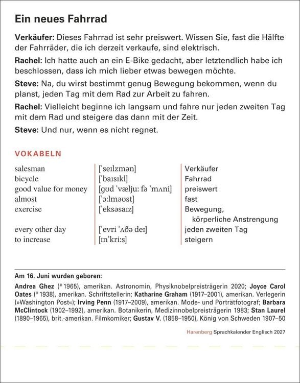 Produktbild: Englisch Sprachkalender 2027 - Englisch lernen leicht gemacht - Tagesabrei&szlig;kalender
