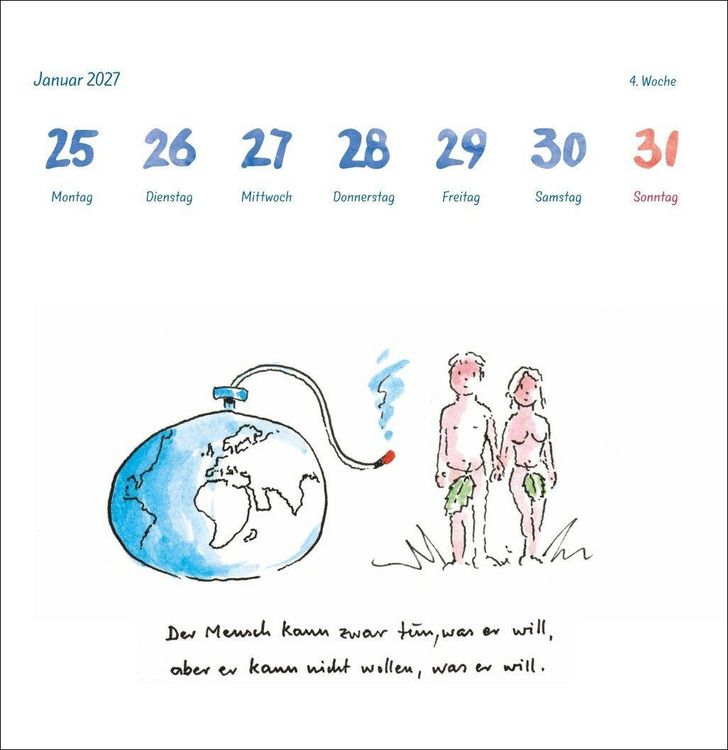 Produktbild: Helme Heine: Philosophisches Premium-Postkartenkalender 2027