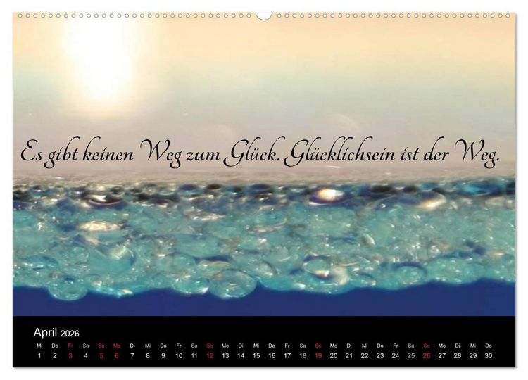 Produktbild: Mit Spr&uuml;chen und Weisheiten durch&acute;s Jahr (Wandkalender 2026 DIN A2 quer), CALVENDO Monatskalender