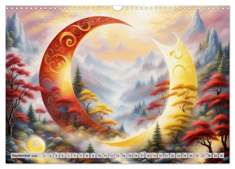 Produktbild: Mondsichelzauber Eine Reise durch die Natur (Wandkalender 2026 DIN A3 quer), CALVENDO Monatskalender