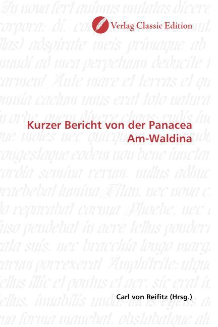 Produktbild: Kurzer Bericht von der Panacea Am-Waldina