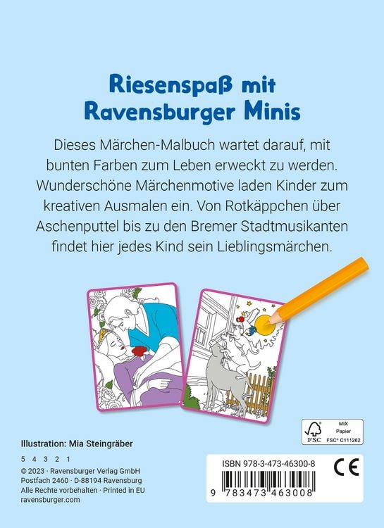 Produktbild: Ravensburger Minis - Mein M&auml;rchen-Malbuch