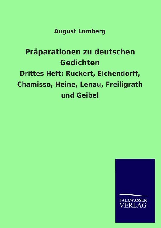 Produktbild: Pr&auml;parationen zu deutschen Gedichten