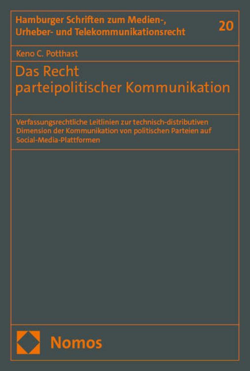 Produktbild: Das Recht parteipolitischer Kommunikation