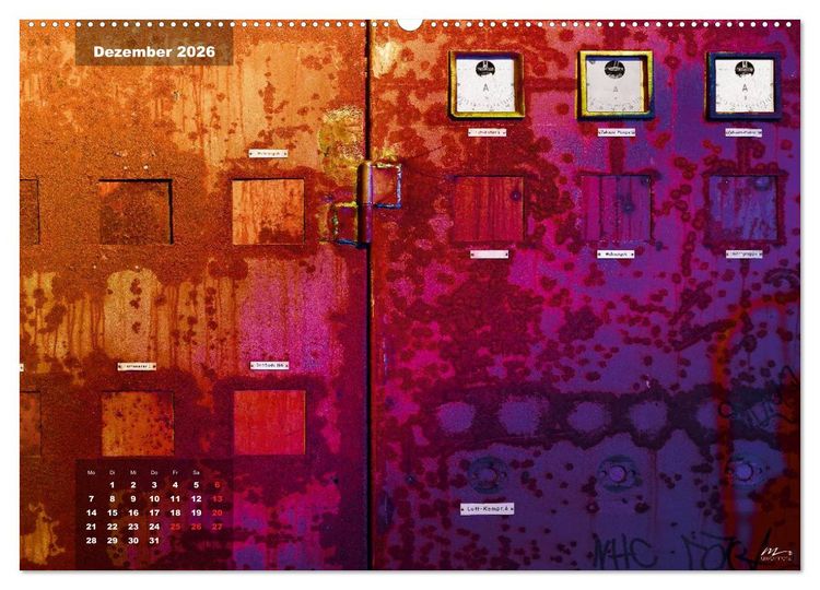 Produktbild: AUSSER BETRIEB - Industriekultur mit PopArt-Einfl&uuml;ssen (Wandkalender 2026 DIN A2 quer), CALVENDO Monatskalender