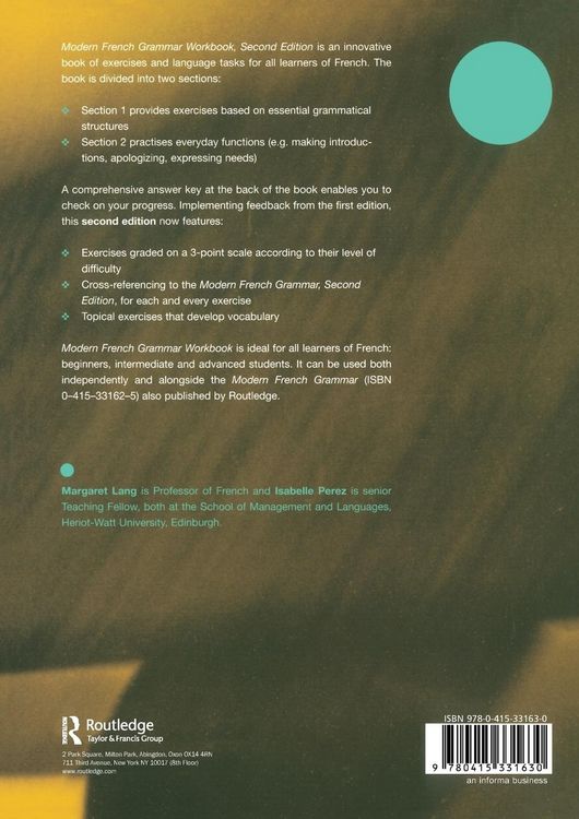 Produktbild: Modern French Grammar Workbook