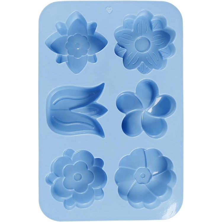 Produktbild: Creativ Company Silikonform, Blumen, H 2,6 cm, L 30 cm, B 21 cm, Lochgr&ouml;&szlig;e 60x75 mm, 75 ml, 1 Stk