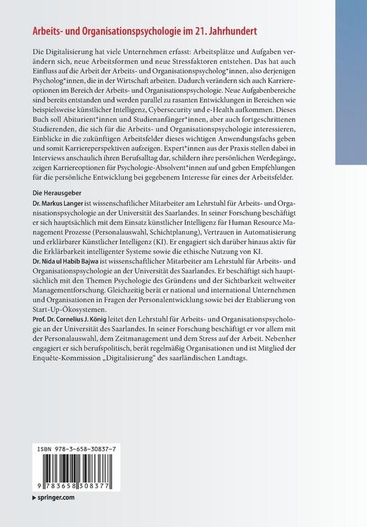 Produktbild: Arbeits- und Organisationspsychologie im 21. Jahrhundert