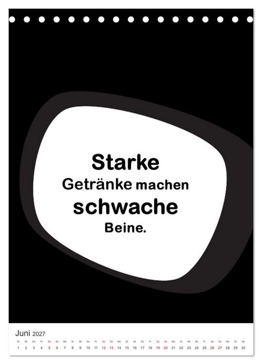 Produktbild: SPRUCH-Beutel voller Spr&uuml;che rund ums TRINKEN (Tischkalender 2027 DIN A5 hoch), CALVENDO Monatskalender