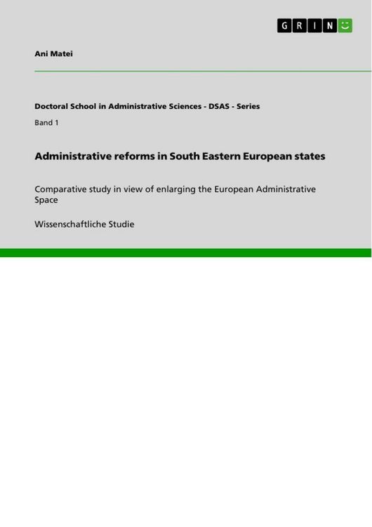 Produktbild: Administrative reforms in South Eastern European states