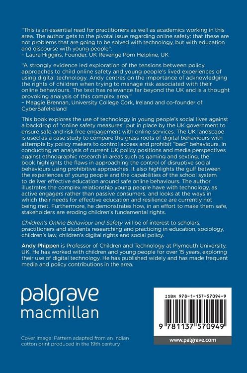Produktbild: Children&rsquo;s Online Behaviour and Safety